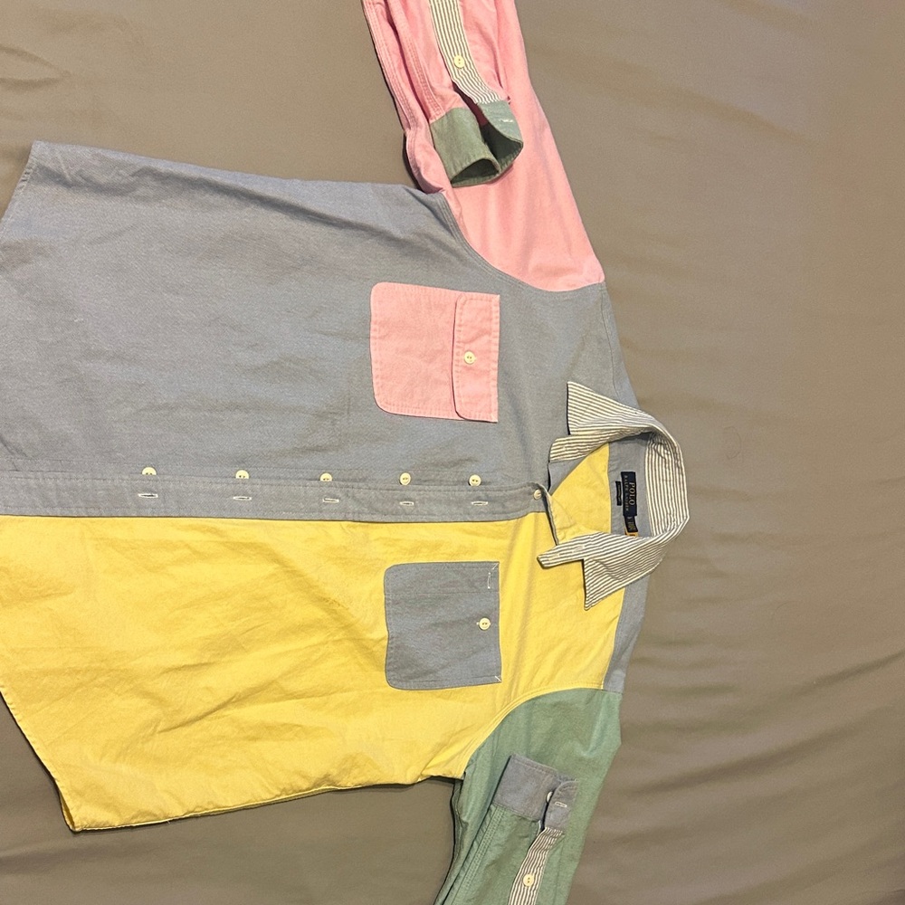 Ralph Lauren Classic Fit Blue and Yellow Polo
